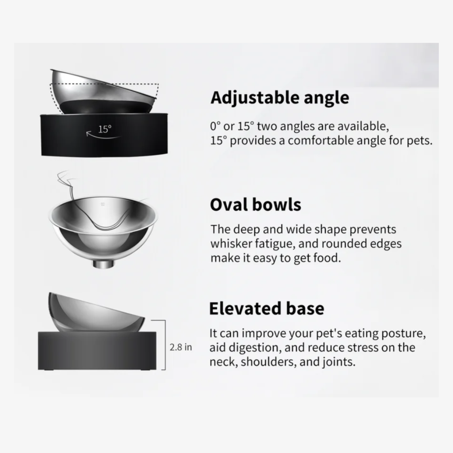 PETKIT FRESH NANO METAL ADJUSTABLE DOUBLE FEEDING BOWL