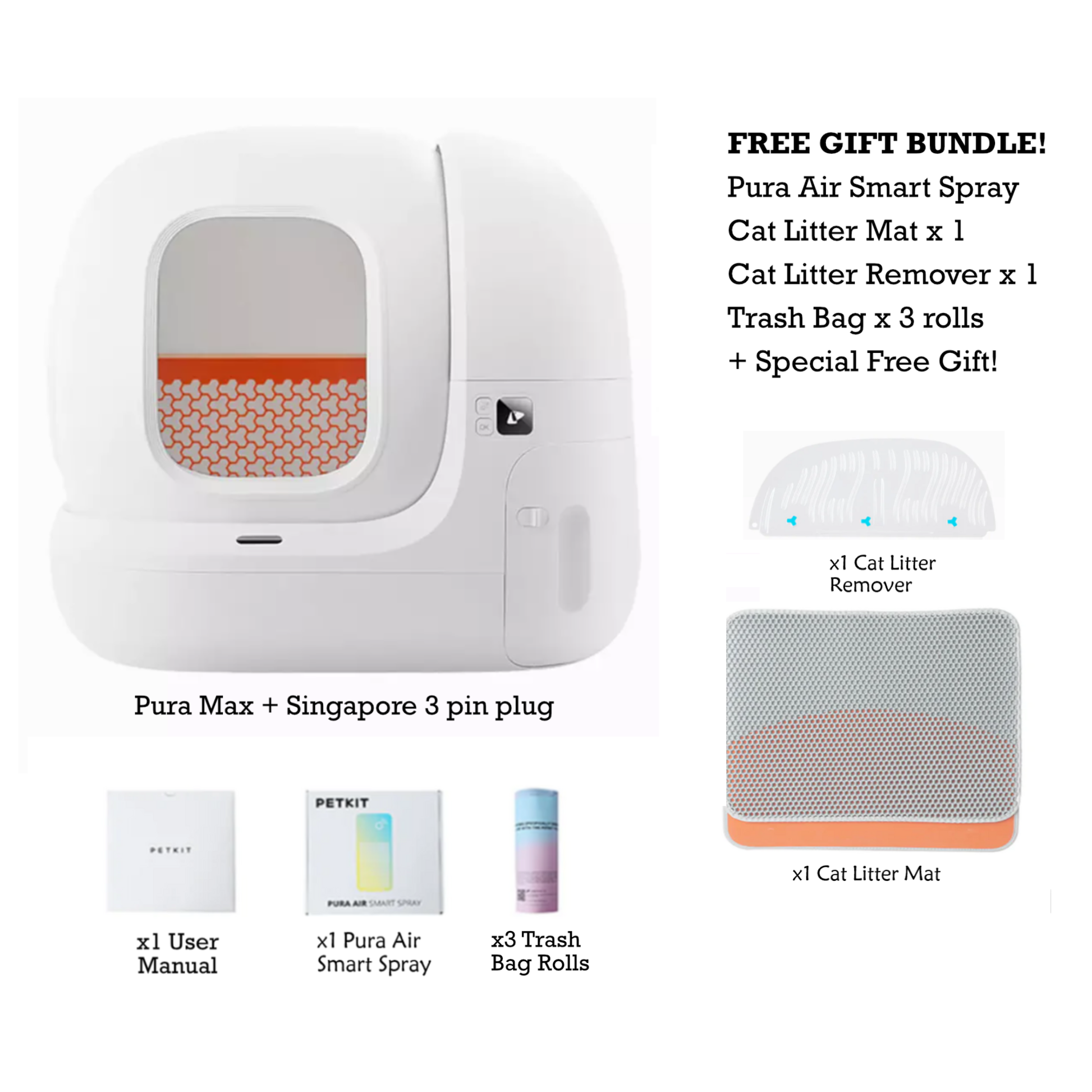 PETKIT Pura Max Automatic Self Cleaning Cat Litter Box Smart Cat Litte –  savvypetz