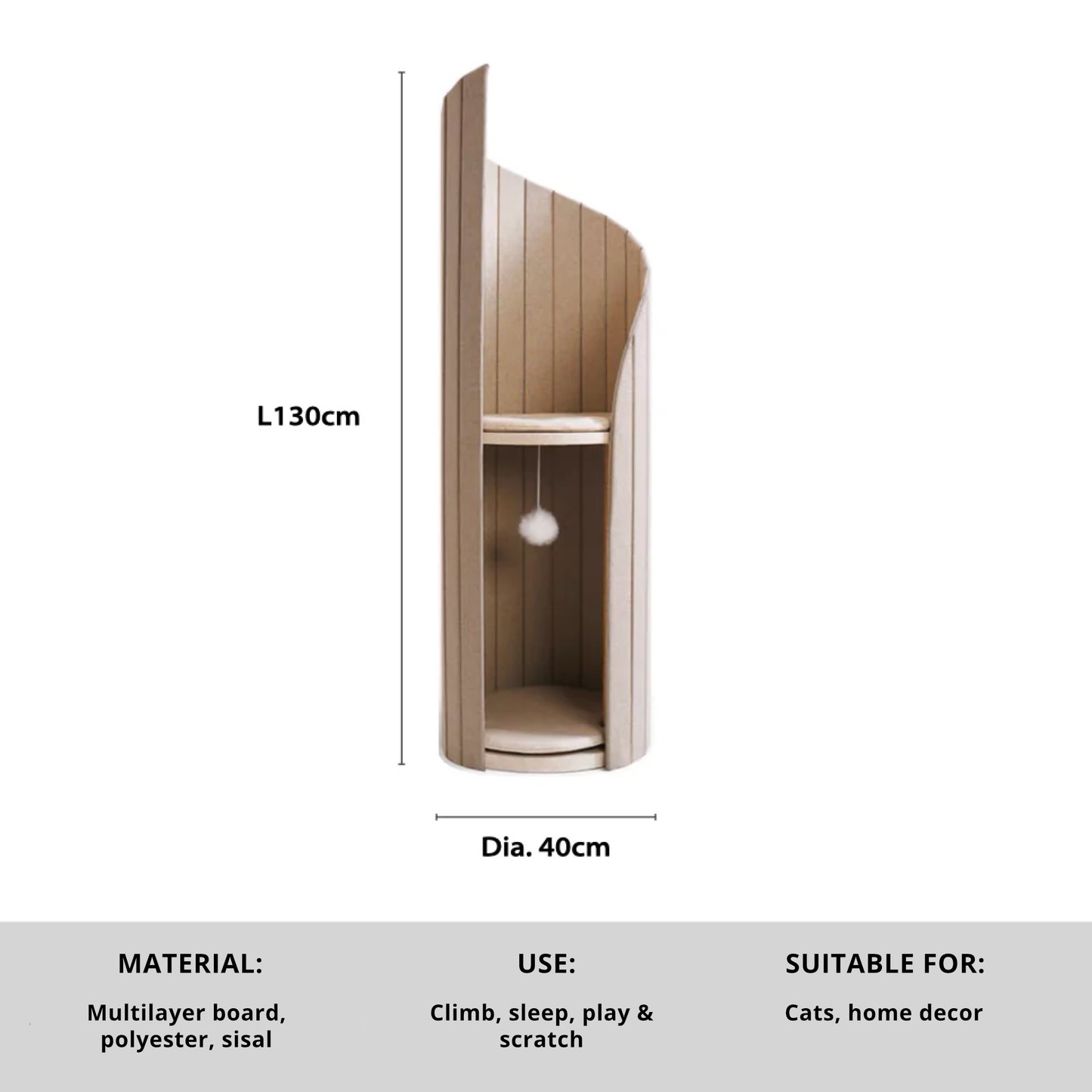 MEOOF CAT TOWER OF TIME (BEIGE) [PRE-ORDER]