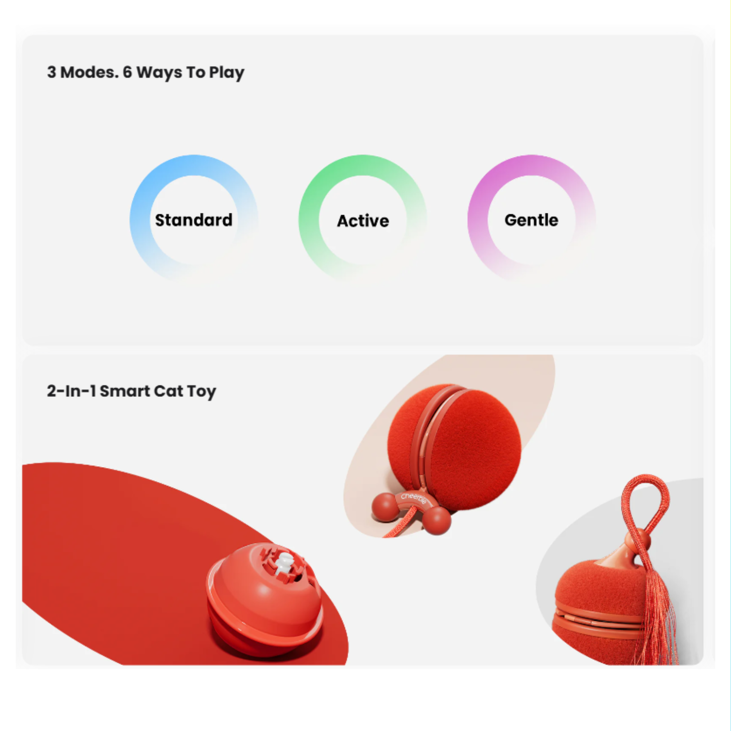 CHEERBLE WICKED BALL DUO 2 AUTOMATIC INTERACTIVE TOY (CAT)