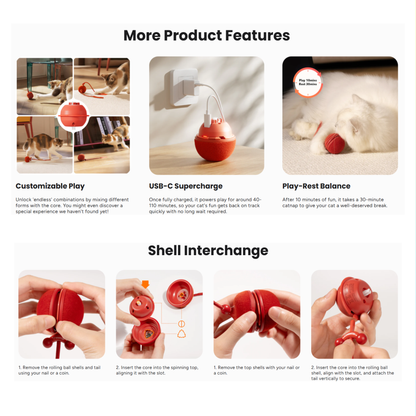 CHEERBLE WICKED BALL DUO 2 AUTOMATIC INTERACTIVE TOY (CAT)