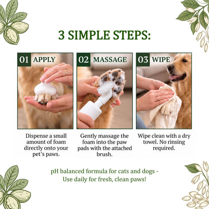 PURRISTINE GENTLE NO-RINSE PAW CLEANSER (UNSCENTED)(210ML)