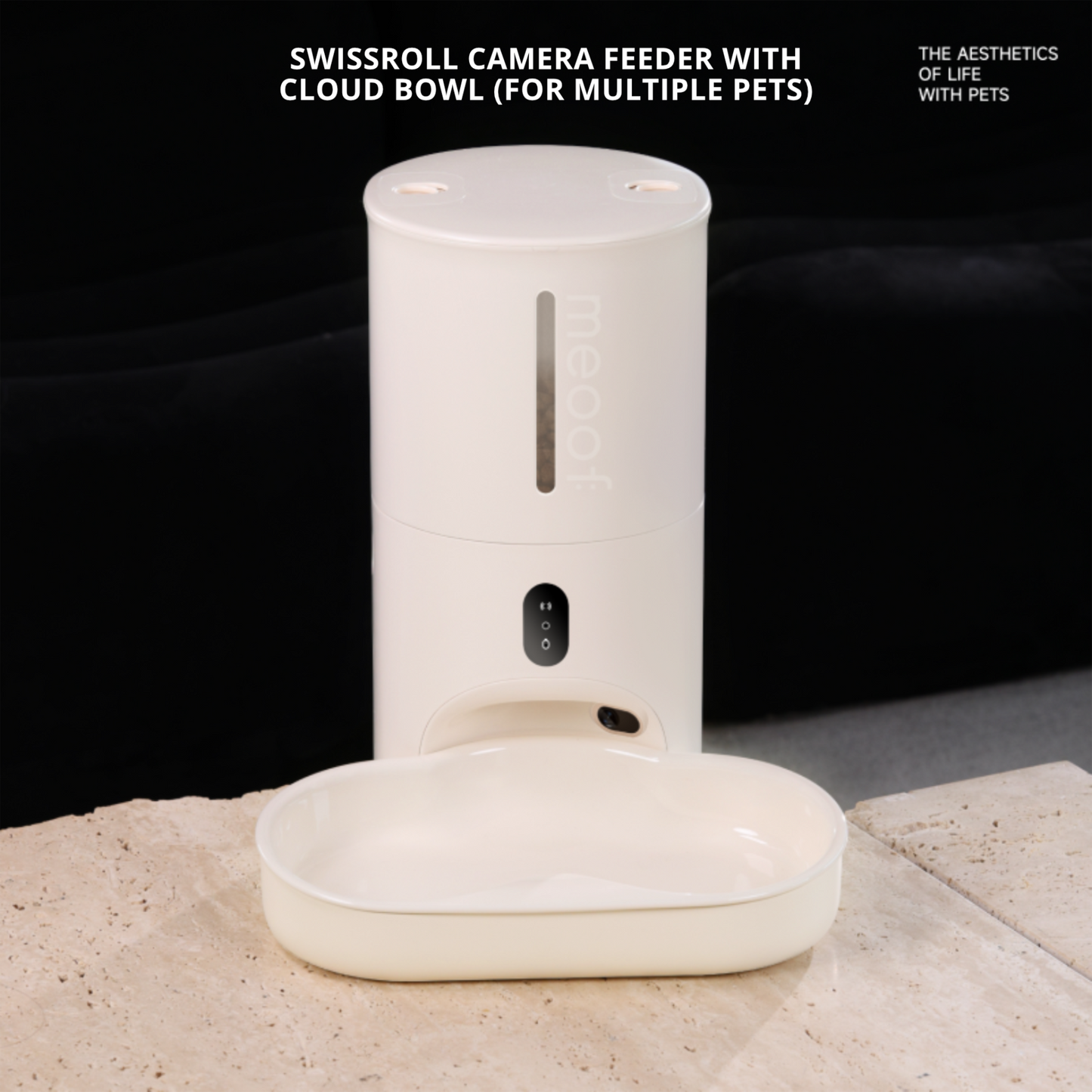 MEOOF SWISSROLL WIRELESS SMART PET FEEDER WITH CAMERA