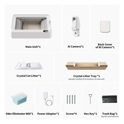 PETKIT PUROBOT CRYSTAL DUO SELF-CLEANING LITTER BOX (CAMERA)