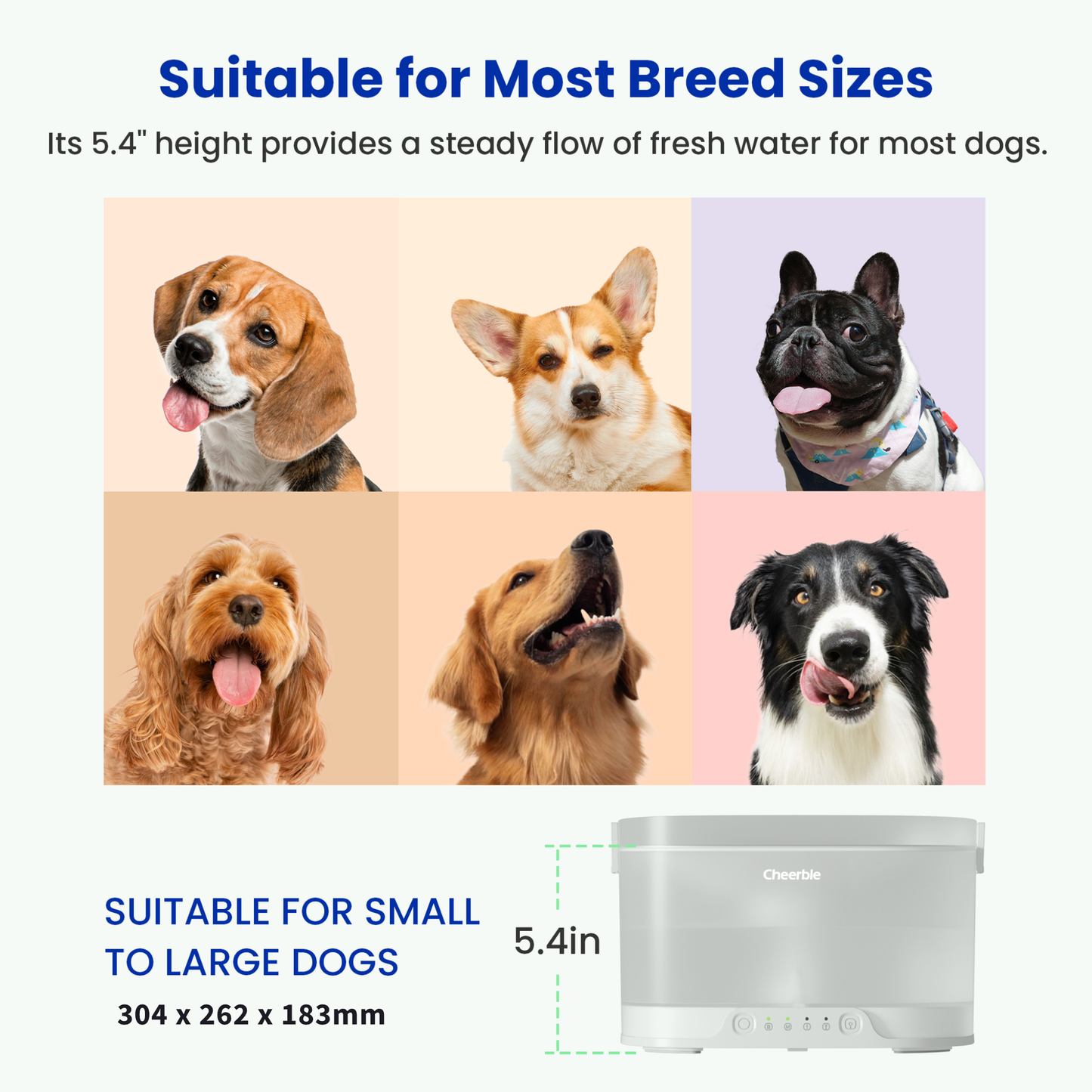 CHEERBLE D1 PRO WIRELESS DOG FOUNTAIN