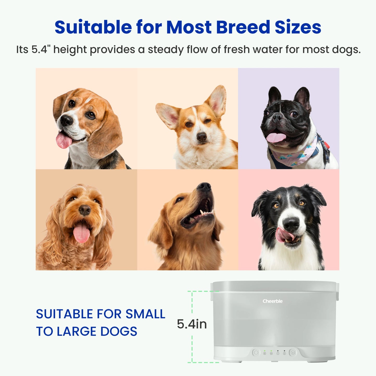 CHEERBLE ELFIN D1 PRO 4 LITRE WIRELESS DOG WATER FOUNTAIN