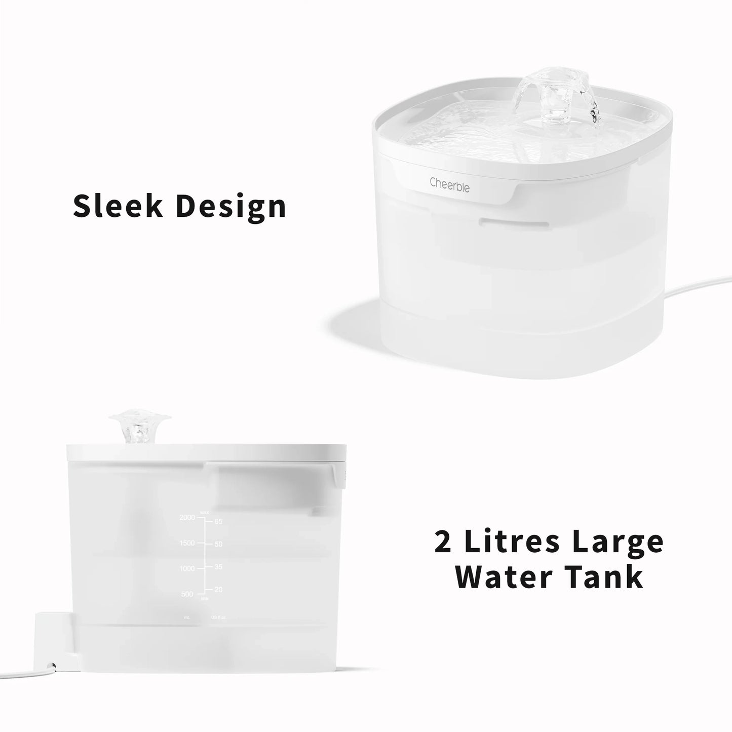 CHEERBLE ELFIN E1 LITE 2 LITRE PET WATER FOUNTAIN