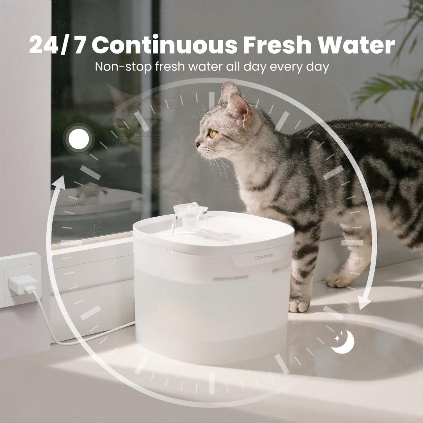 CHEERBLE ELFIN E1 LITE 2 LITRE PET WATER FOUNTAIN