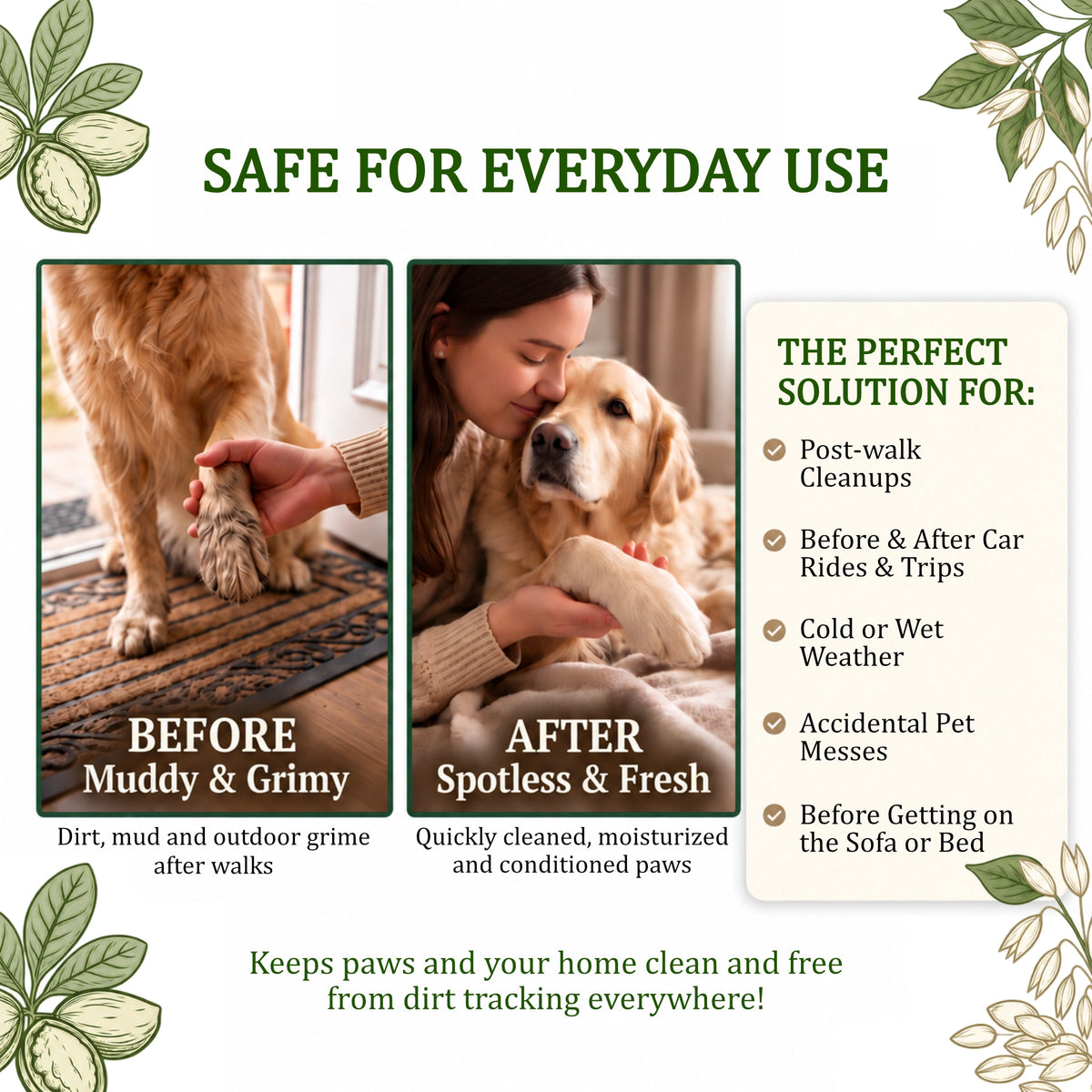 PURRISTINE GENTLE NO-RINSE PAW CLEANSER (UNSCENTED)(210ML)