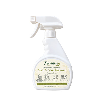 PURRISTINE ADVANCED BIO-ENZYMATIC PET STAIN AND ODOR REMOVER (FRAGRANCE-FREE)(500ML)