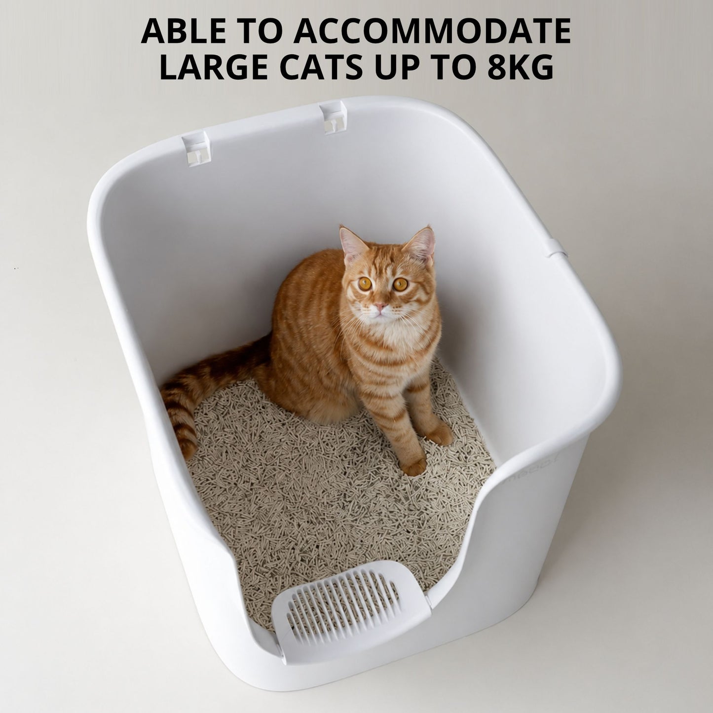 MEOOF 90L GREAT HOUSE CAT LITTER BOX (WHITE)