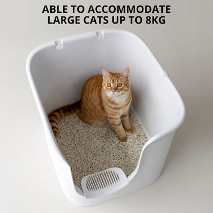 MEOOF 90L GREAT HOUSE CAT LITTER BOX (WHITE)