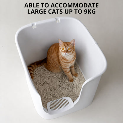 MEOOF 90L GREAT HOUSE CAT LITTER BOX (WHITE)