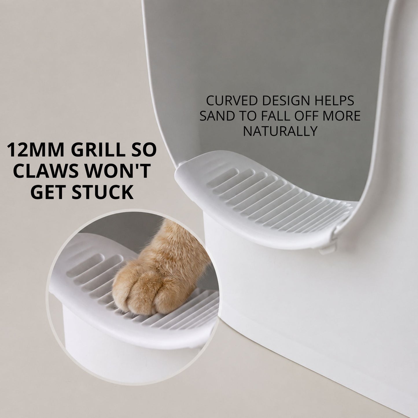 MEOOF 90L GREAT HOUSE CAT LITTER BOX (WHITE)