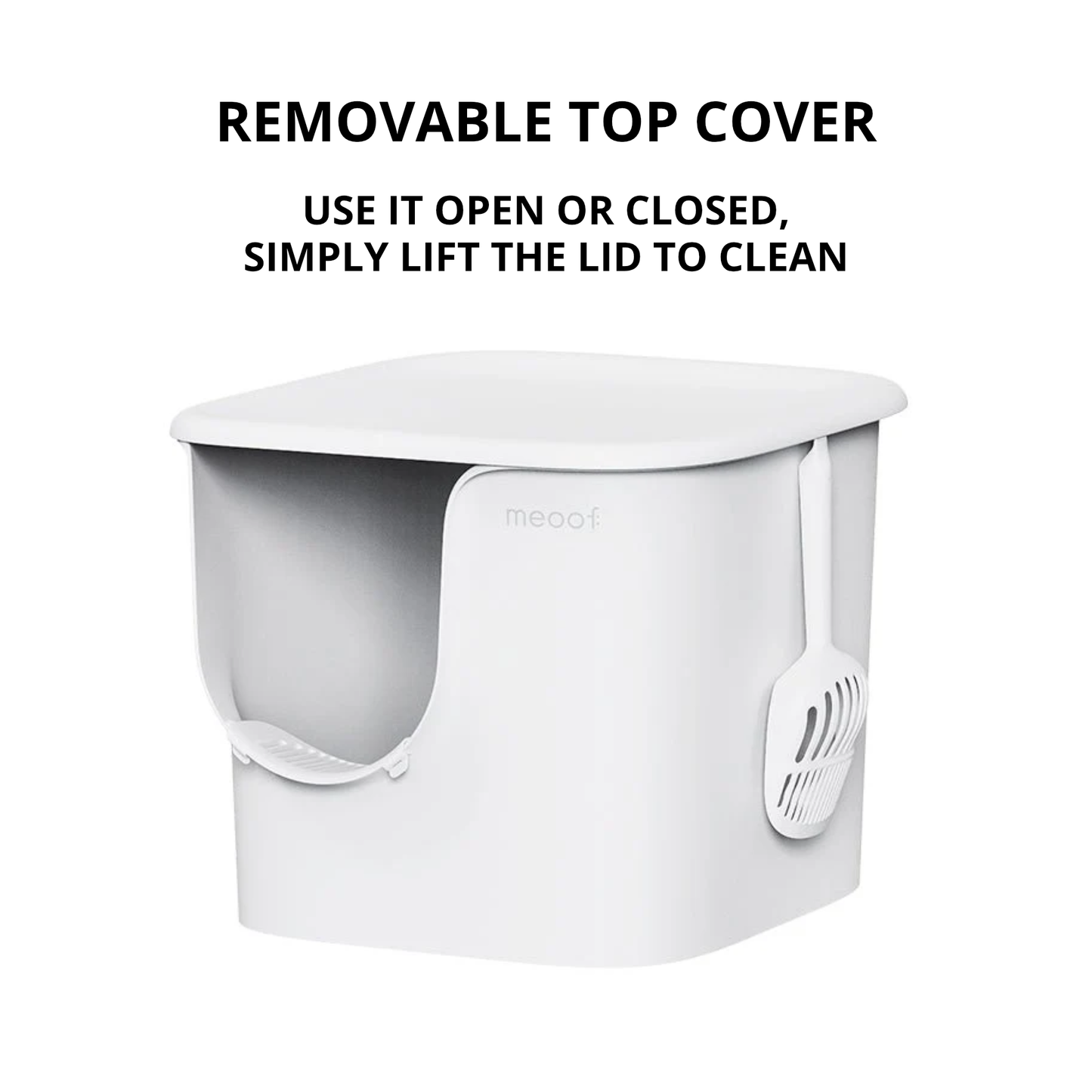 MEOOF 90L GREAT HOUSE CAT LITTER BOX (WHITE)