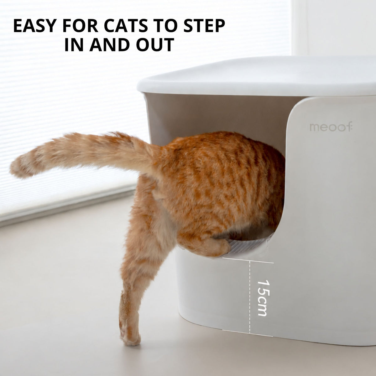 MEOOF 90L GREAT HOUSE CAT LITTER BOX (WHITE)