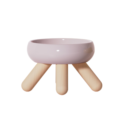 MEOOF GULU CERAMIC PET FOOD BOWL (PINK)