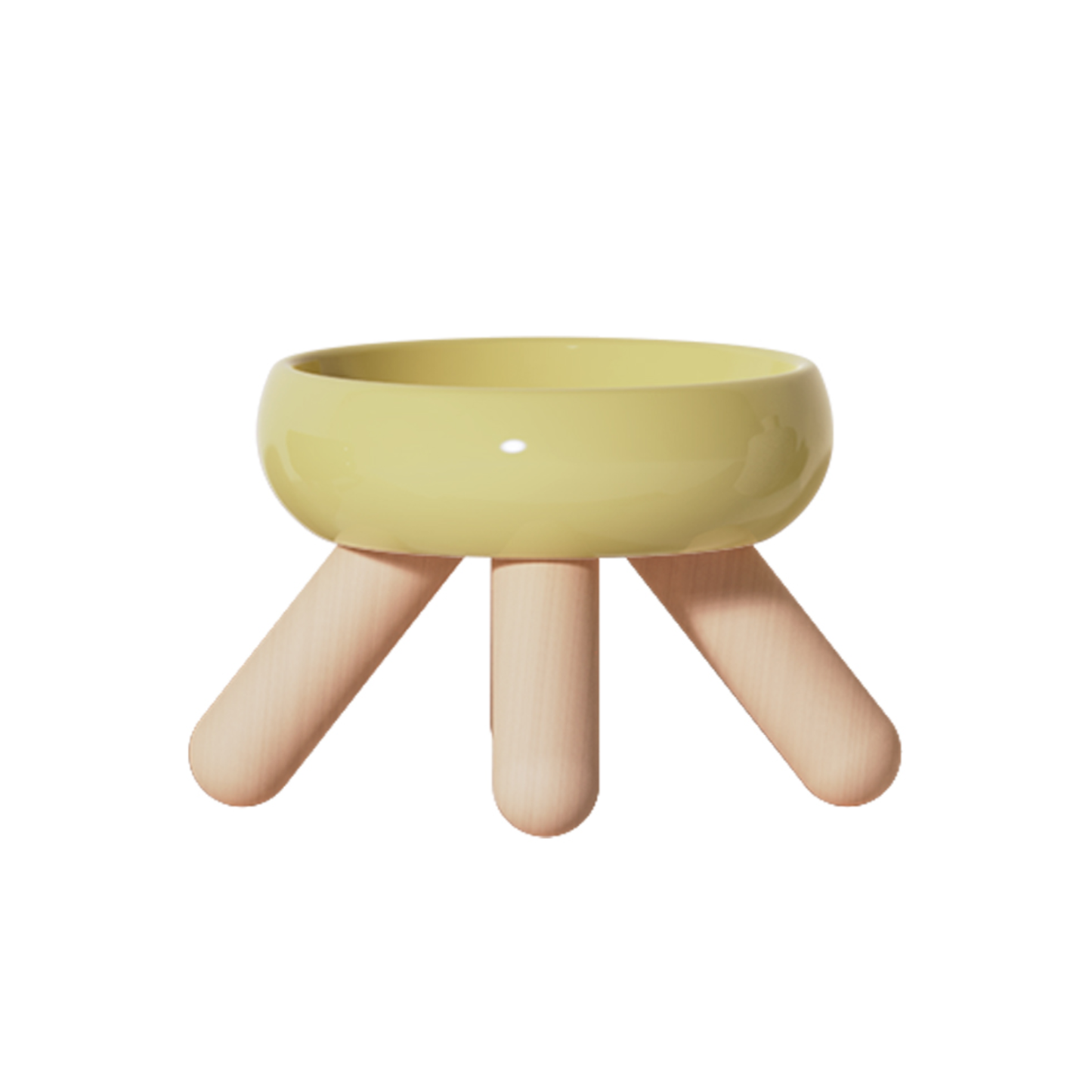 MEOOF GULU CERAMIC PET FOOD BOWL (YELLOW)