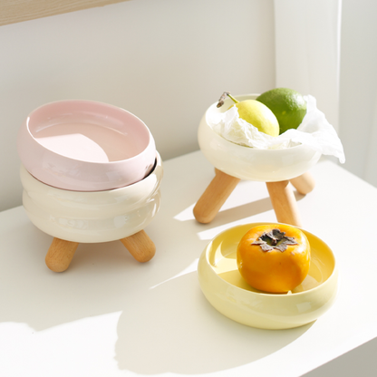 MEOOF GULU CERAMIC PET FOOD BOWL (YELLOW)