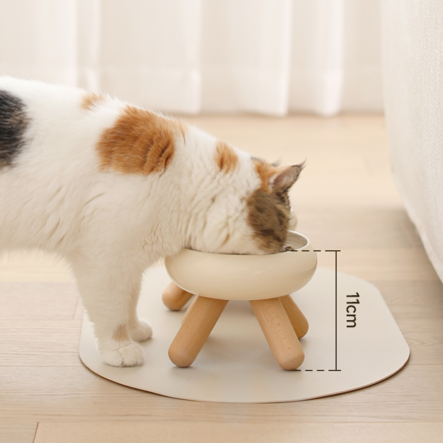 MEOOF GULU CERAMIC PET FOOD BOWL (YELLOW)
