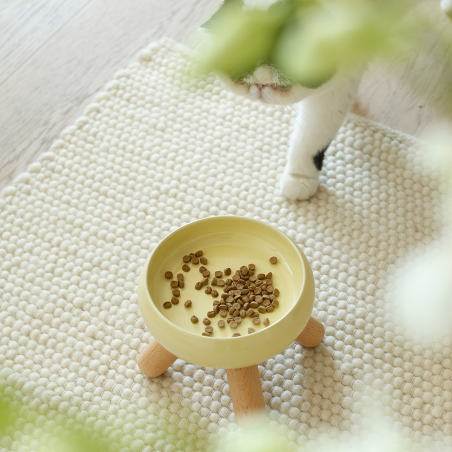 MEOOF GULU CERAMIC PET FOOD BOWL (YELLOW)