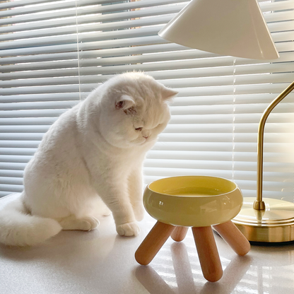MEOOF GULU CERAMIC PET FOOD BOWL (YELLOW)