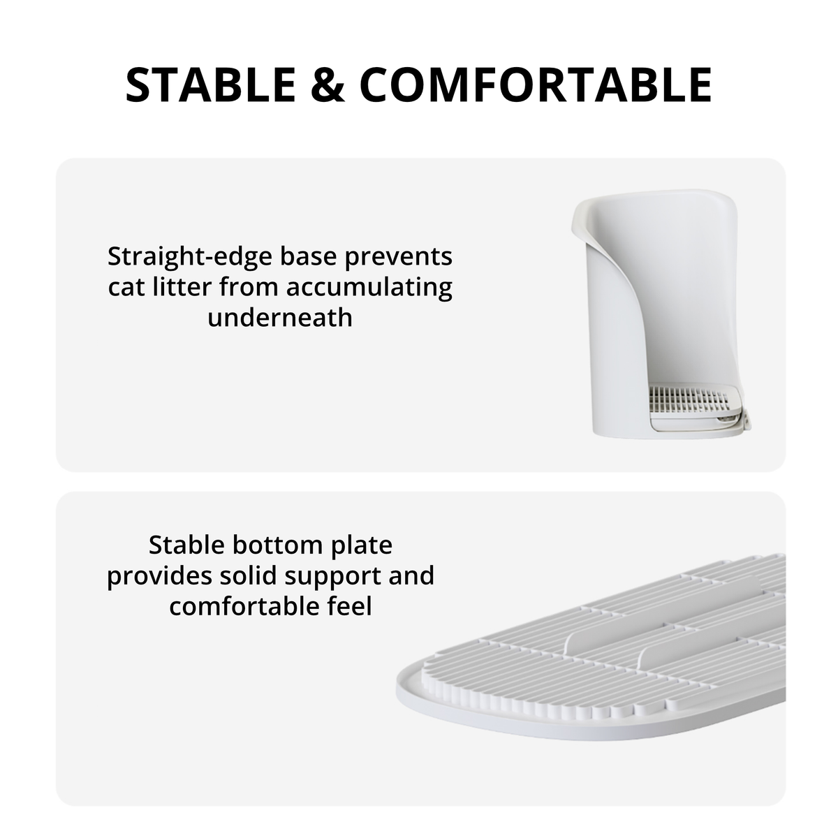 MEOOF 90L GREAT HOUSE CAT LITTER BOX WITH HALLWAY SAND CORRIDOR (WHITE)