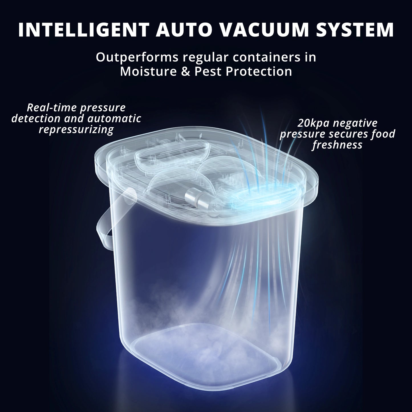 MEOOF SMART VACUUM PET FOOD BUCKET (13L, 15L AND 30L)
