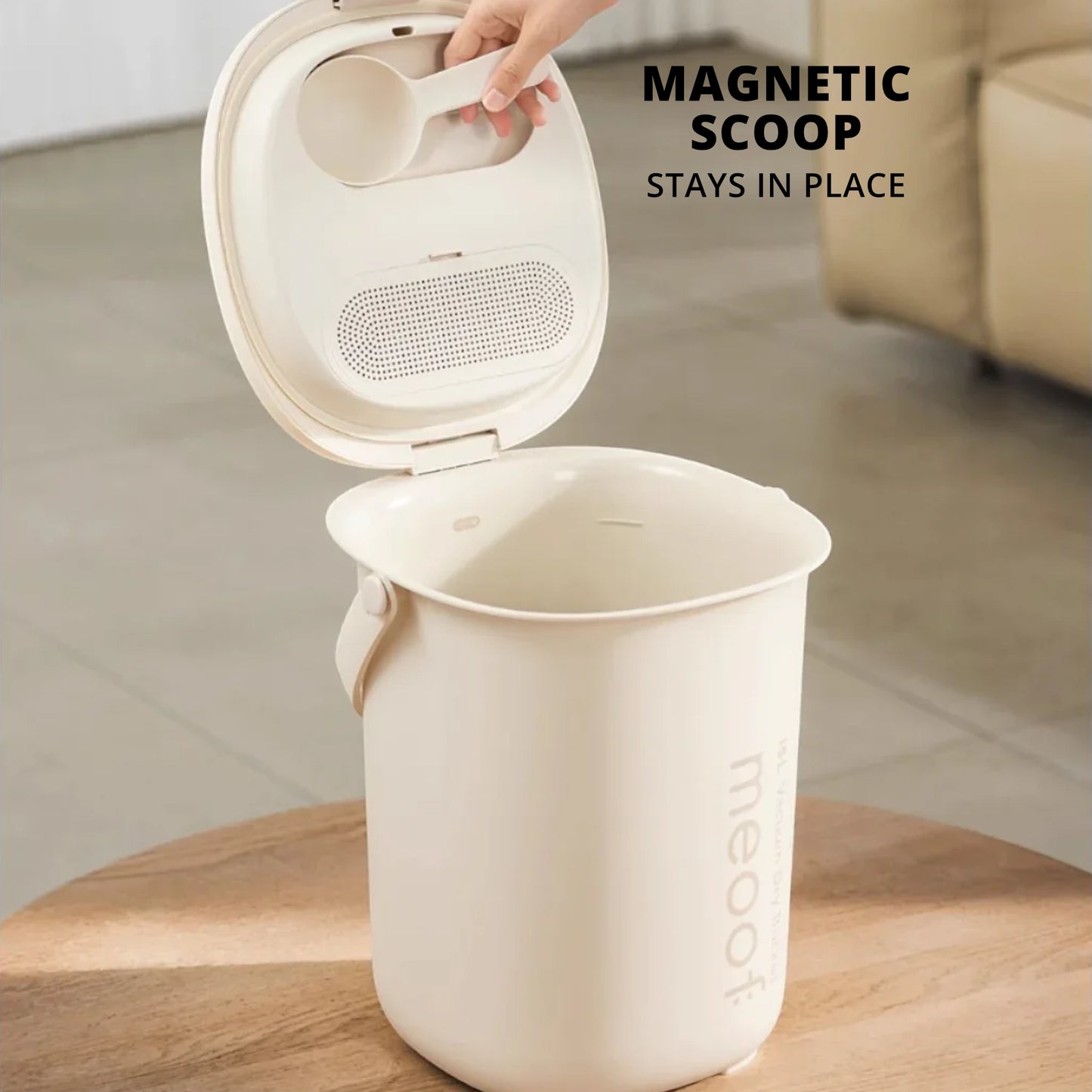 MEOOF SMART VACUUM PET FOOD DRY BUCKET (15L)