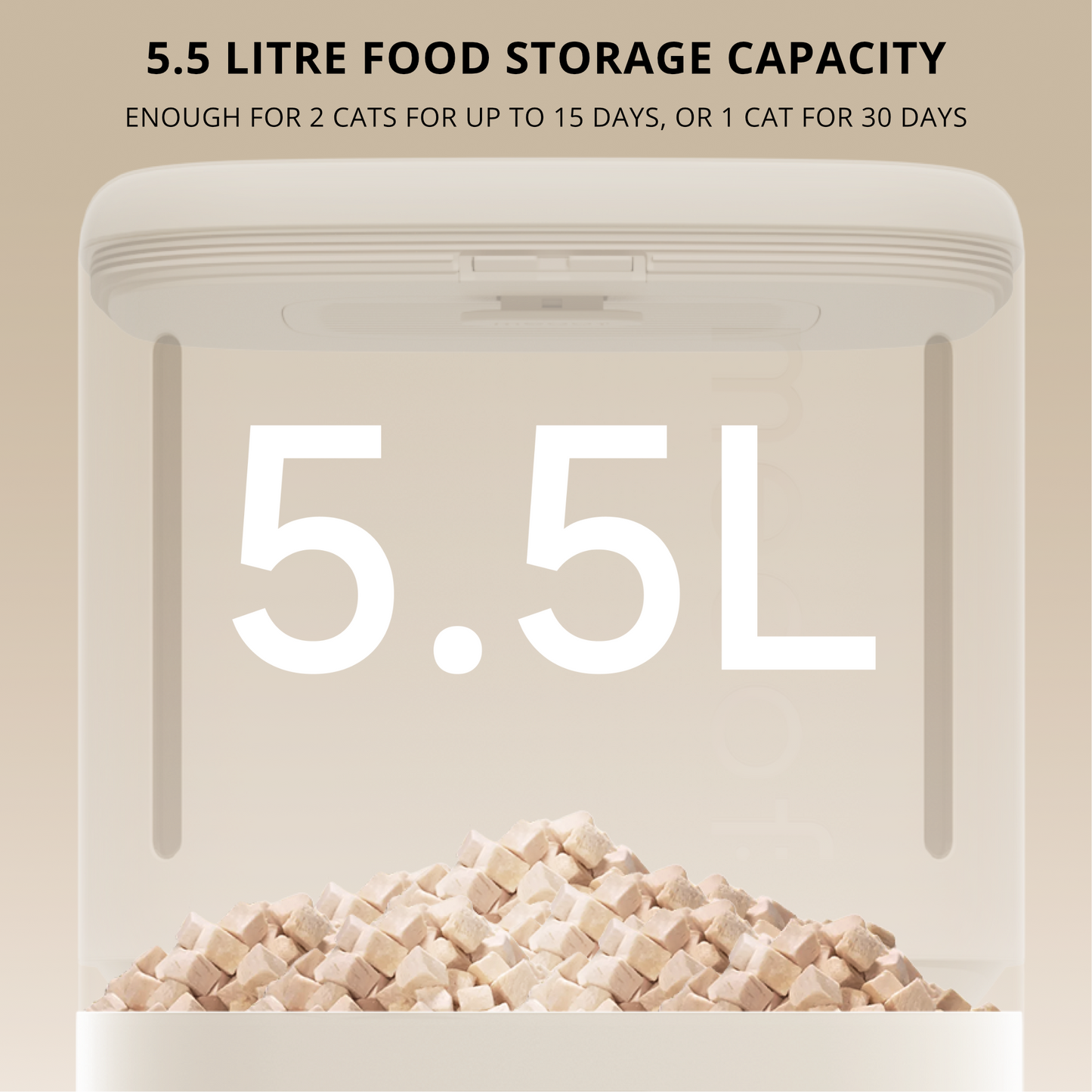 MEOOF MOUSSE WIRELESS SMART PET FEEDER WITH CAMERA (5.5L)