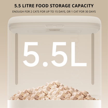 MEOOF MOUSSE WIRELESS SMART PET FEEDER WITH CAMERA (5.5L)