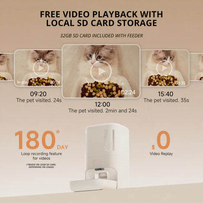 MEOOF MOUSSE WIRELESS SMART PET FEEDER WITH CAMERA (5.5L)