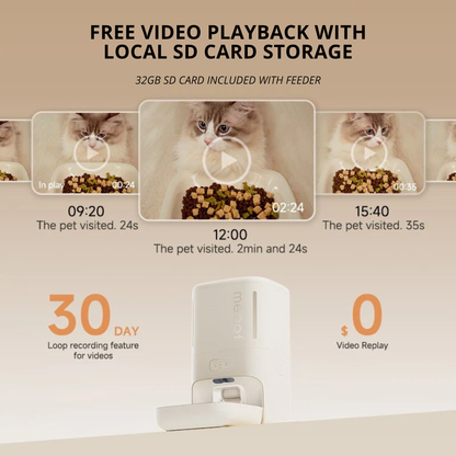 MEOOF MOUSSE WIRELESS SMART PET FEEDER WITH CAMERA (5.5L)