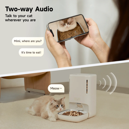 MEOOF MOUSSE WIRELESS SMART PET FEEDER WITH CAMERA (5.5L)