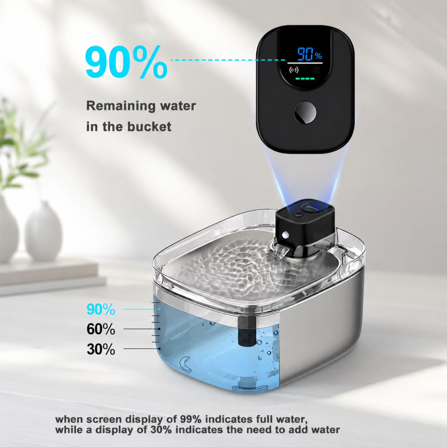 PET TANK 2 WIRELESS STAINLESS STEEL 5.5L (UVC) PET WATER FOUNTAIN
