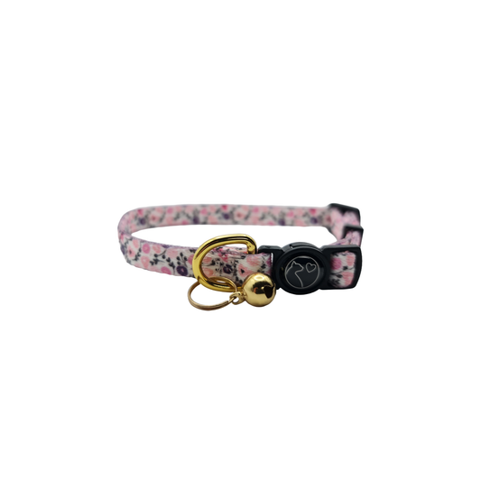 FURRKIDZ Adjustable Cat Collar with Breakaway Buckle Cat Series - Pink Floral Fantasy