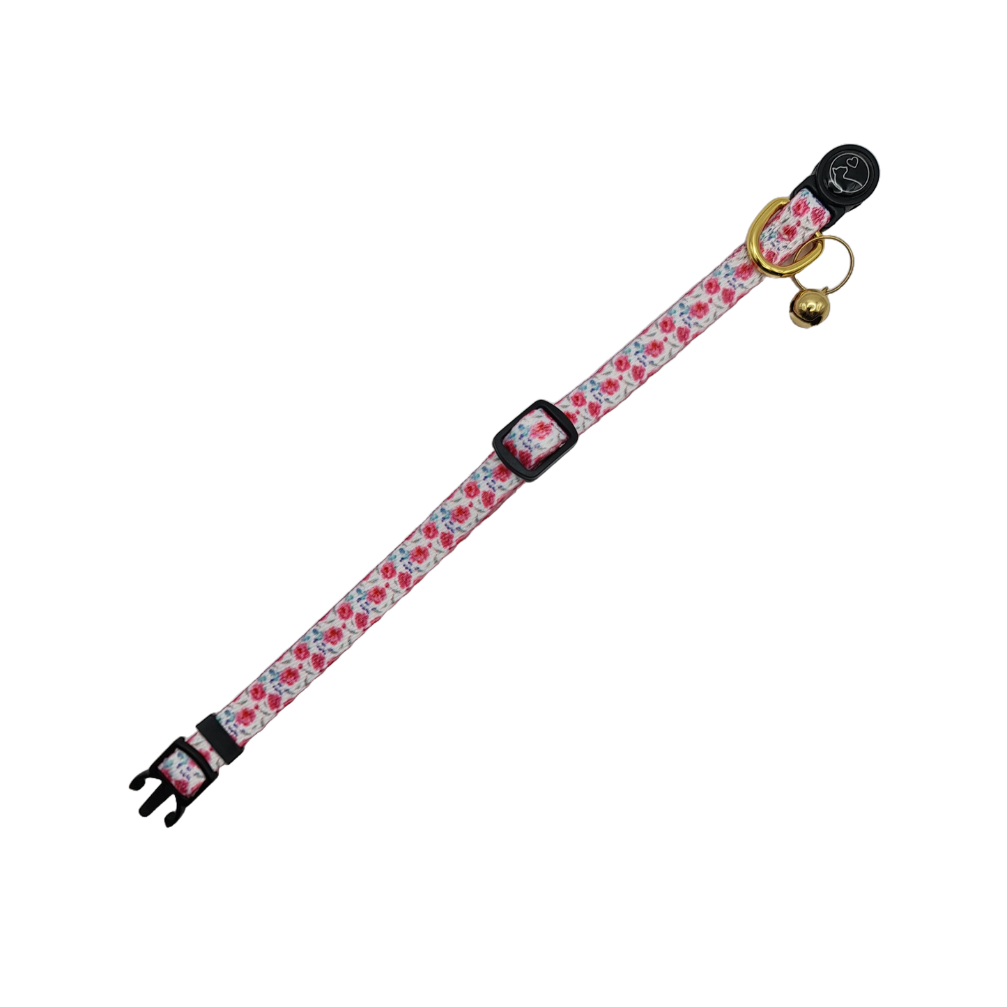 FURRKIDZ Adjustable Cat Collar with Breakaway Buckle Cat Series - Roses in Bloom