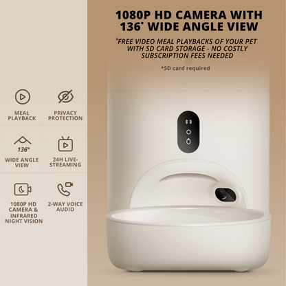 MEOOF SWISSROLL WIRELESS SMART PET FEEDER WITH CAMERA