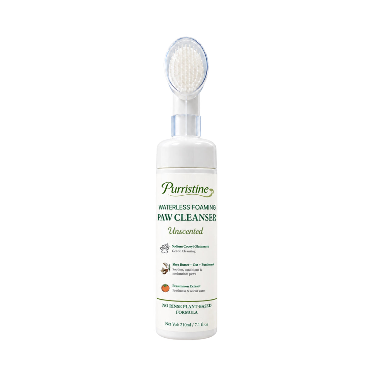 PURRISTINE GENTLE NO-RINSE PAW CLEANSER (UNSCENTED)(210ML)