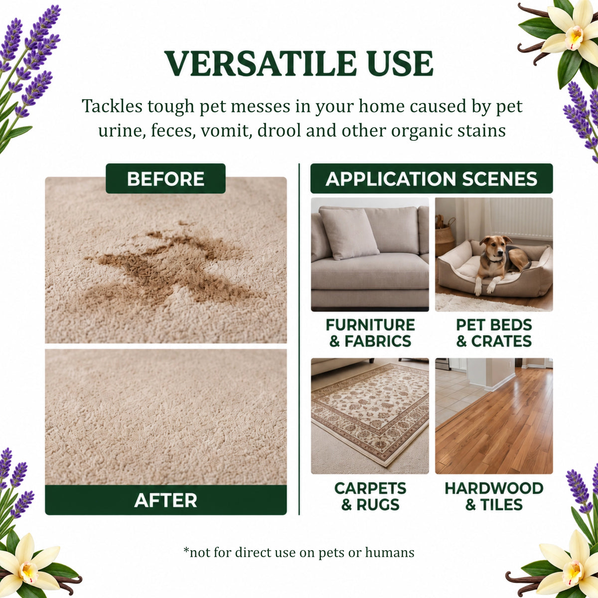 PURRISTINE ADVANCED BIO-ENZYMATIC PET STAIN AND ODOR REMOVER (LAVENDER VANILLA)(500ML)