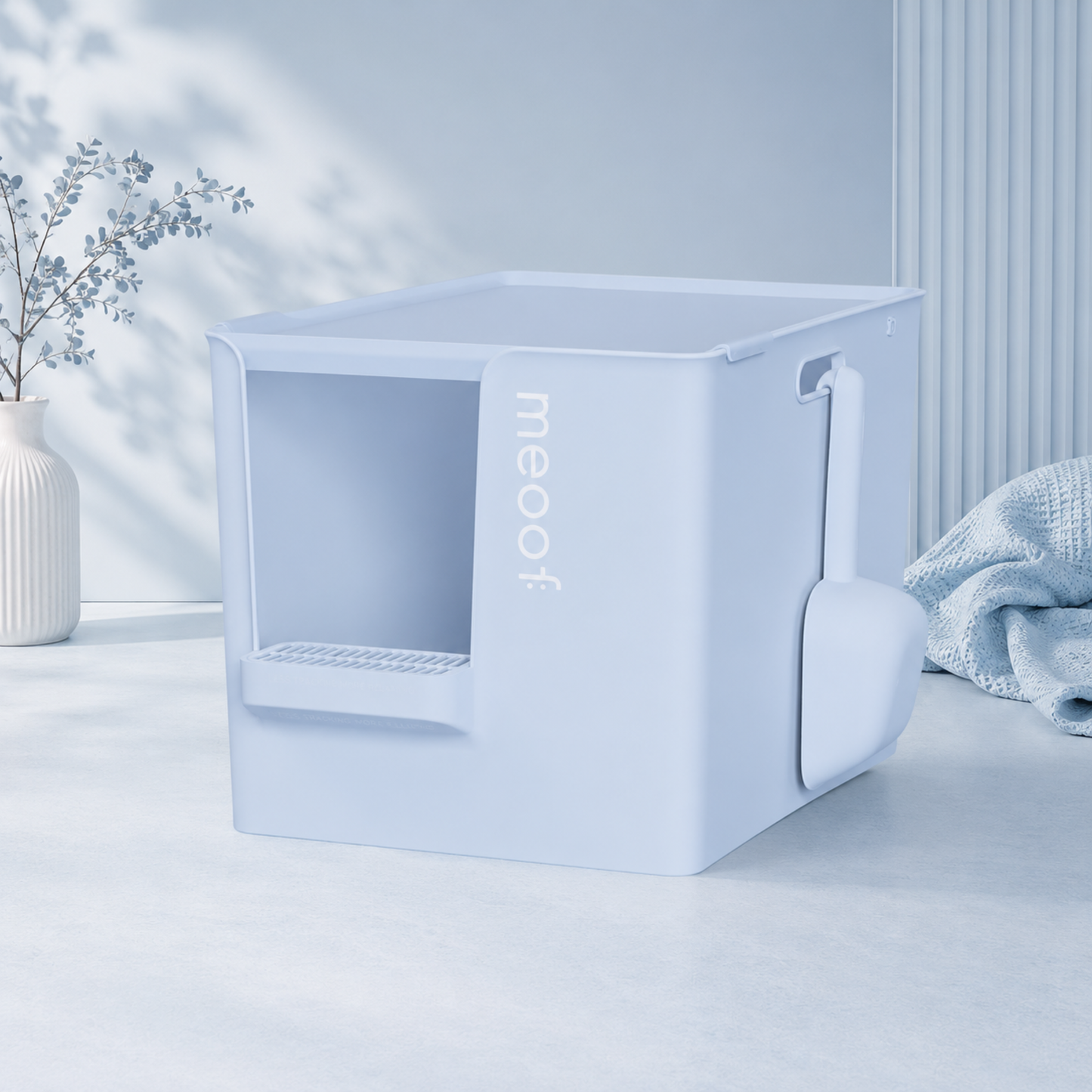 MEOOF GRAND VILLA CAT LITTER BOX (BLUE)
