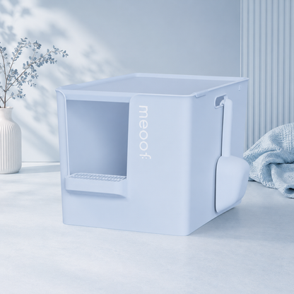 MEOOF GRAND VILLA CAT LITTER BOX (BLUE)