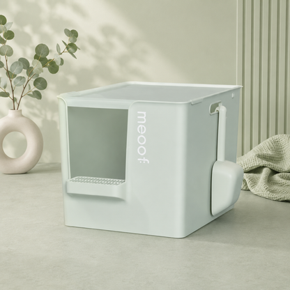 MEOOF GRAND VILLA CAT LITTER BOX (GREEN)