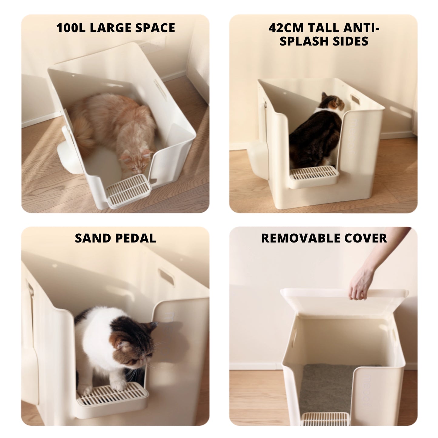 MEOOF GRAND VILLA CAT LITTER BOX (BLUE)