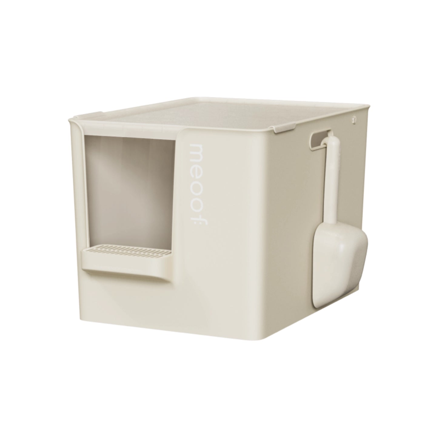 MEOOF GRAND VILLA CAT LITTER BOX (CREAM WHITE)