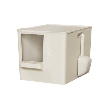 MEOOF GRAND VILLA CAT LITTER BOX (CREAM WHITE)