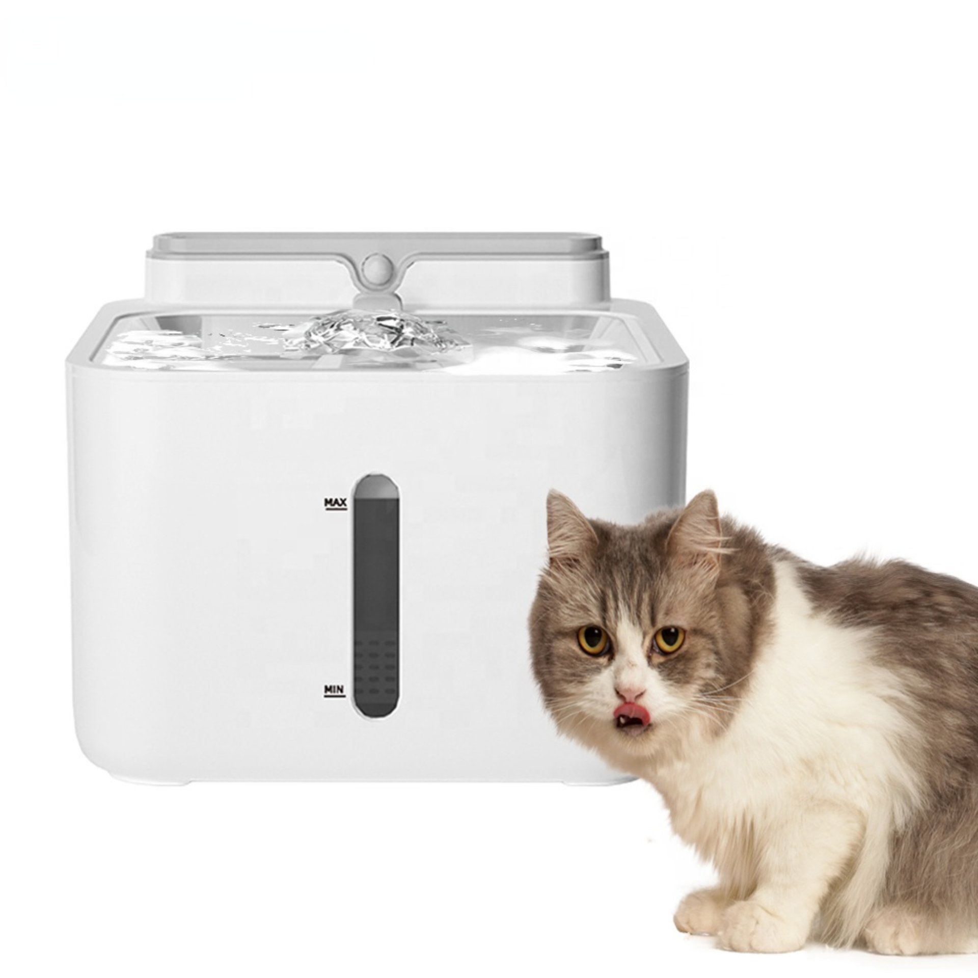 3.2L Wireless Rechargeable Battery Automatic Pet Water Fountain Motio savvypetz