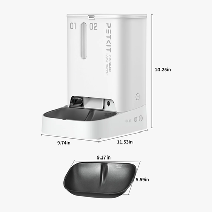 PETKIT 3 PRO (UVC) FOUNTAIN & YUMSHARE DUAL-HOPPER CAMERA FEEDER BUNDLE