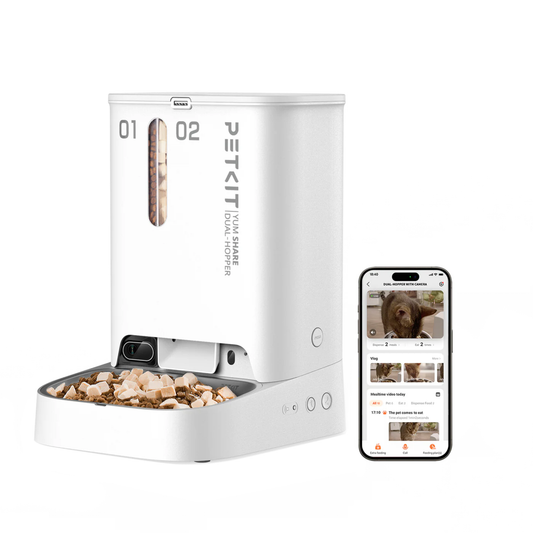 PETKIT YUMSHARE DUAL-HOPPER AUTOMATIC FEEDER WITH CAMERA
