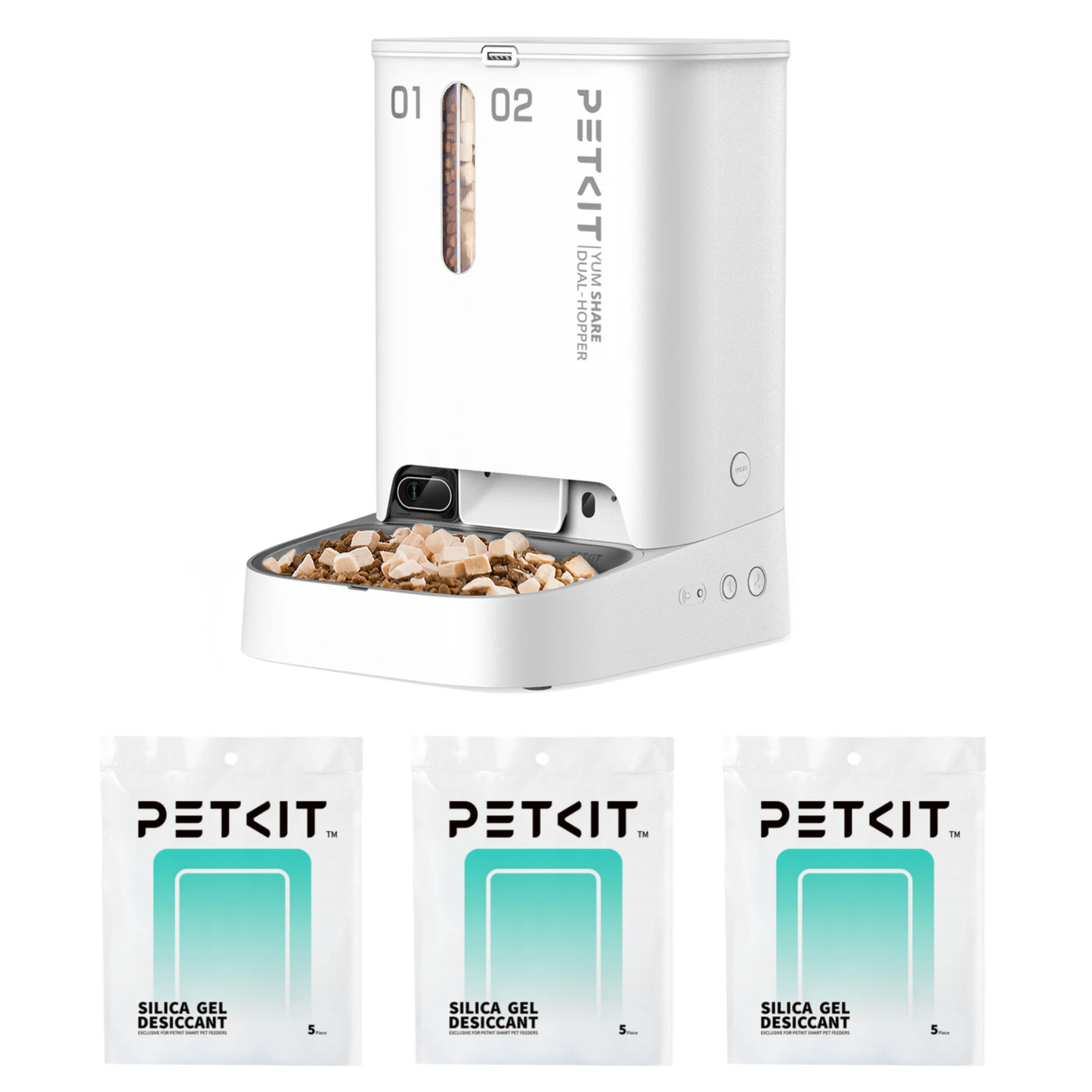 PETKIT YUMSHARE DUAL-HOPPER AUTOMATIC FEEDER WITH CAMERA